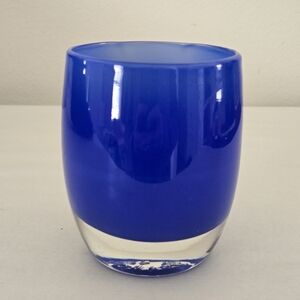 Glassybaby Regal Blue Candle Votive Holder Retired Discontinued Pre-Triskelion